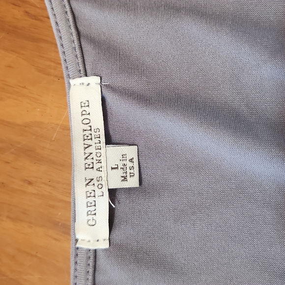 Woman's Green Envelope Blue 3/4 Zip SZ L Sleeveless Top - Picture 4 of 4